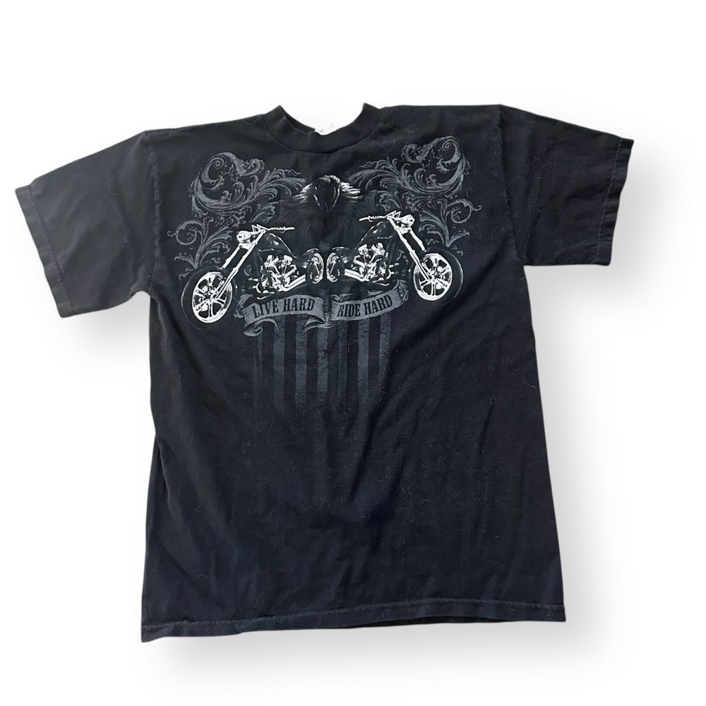 National Heritage "Live Hard, Ride Hard" motorcycle Tee